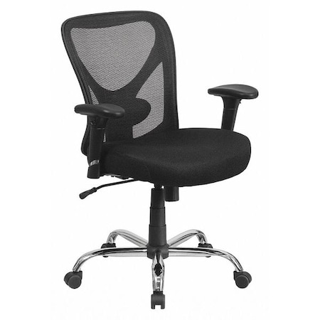 Flash Furniture Contemporary Office Chair, Black Seat, Black Back, 29 in W 26" L 42-1/4" H, Adjustable Padded GO-2032-GG