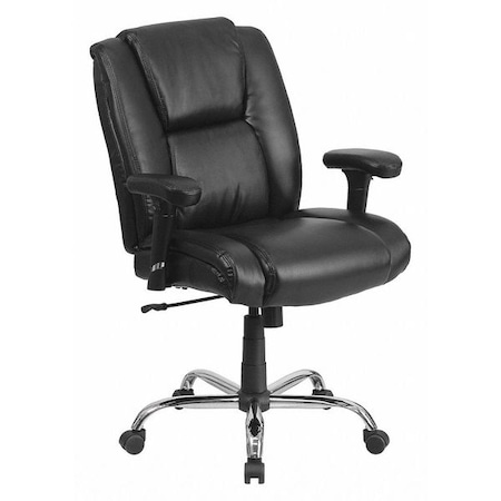 Flash Furniture Hercules Task Office Chair, Black Back, 29-1/4 in W 30" L 44" H, Adjustable Padded GO-2132-LEA-GG