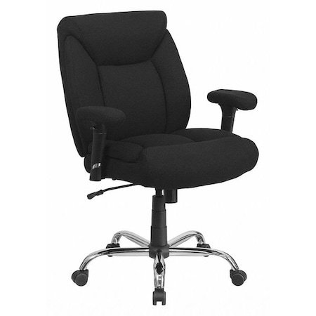 Flash Furniture Hercules Task Office Chair, Black Back, 29 in W 29" L 42-3/4" H, Adjustable Padded, Fabric Seat GO-2073F-GG