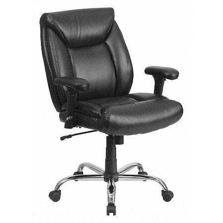 Flash Furniture Hercules Task Office Chair, Black Seat, Black Back, 29 in W 29" L 42-3/4" H, Adjustable Padded GO-2073-LEA-GG