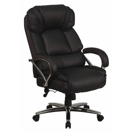 Flash Furniture Hercules Office Chair, Black Back, 27-1/2 in W 32" L 46" H, Padded, Leather Seat GO-2222-GG
