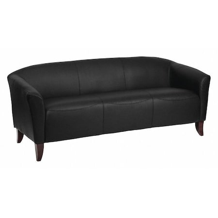 Flash Furniture Sofa, 29" x 29", Upholstery Color: Black 111-3-BK-GG