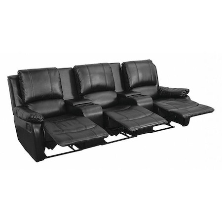 Flash Furniture Recliner, 35" to 66" x 40", Upholstery Color: Black BT-70295-3-BK-GG