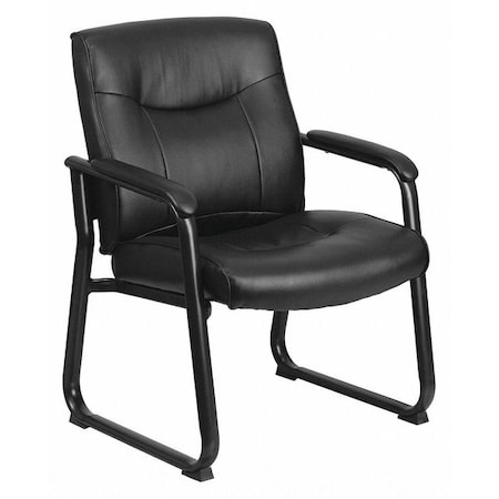 Flash Furniture Hercules Executive Side Reception Chair, Black Back, 29-1/2 in W 29" L 39-1/4" H, Padded GO-2136-GG