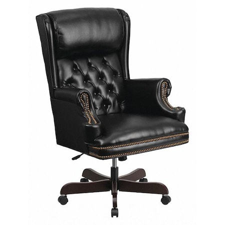 Flash Furniture Black High Back Exec Chair, Seat Height Range: 18-1/2" to 21" CI-J600-BK-GG