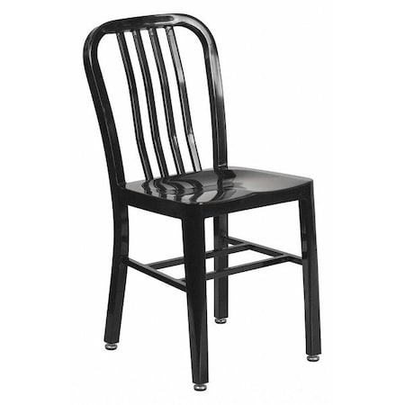 Flash Furniture Gael Commercial Grade Black Metal Indoor-Outdoor Chair CH-61200-18-BK-GG