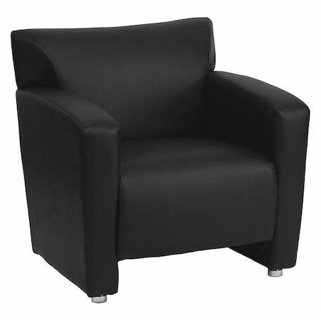 Flash Furniture Hercules Majesty Chair, Black Back, 31-1/4 in W 30" L 31-1/4" H, Flared, Leather Seat 222-1-BK-GG