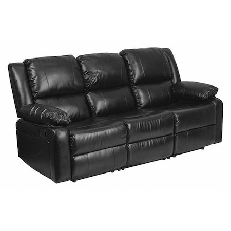 Flash Furniture Sofa, 35" to 64" x 38", Upholstery Color: Black BT-70597-SOF-GG