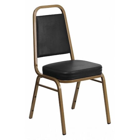 Flash Furniture Hercules Banquet Chair, Black Back, 17-1/2 in W 20-1/4" L 36" H, Vinyl Seat FD-BHF-1-ALLGOLD-BK-GG