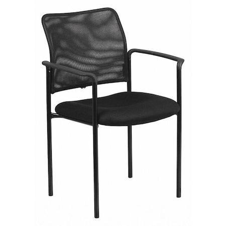 Flash Furniture Contemporary Side Chair, Black Back, 23-1/2 in W 24" L 34-3/4" H, Mesh Seat GO-516-2-GG