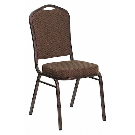 Flash Furniture Hercules Banquet Chair, Brown Back, 17-1/4 in W 20-1/4" L 38" H, Fabric Seat FD-C01-COPPER-008-T-02-GG