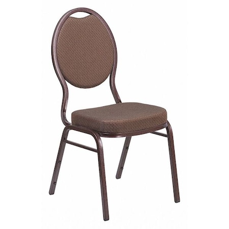 Flash Furniture Hercules Banquet Chair, Brown Back, 17-1/2 in W 21" L 37-3/4" H, Fabric Seat FD-C04-COPPER-008-T-02-GG