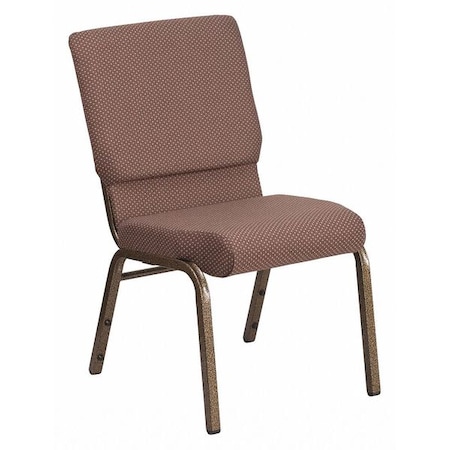 Flash Furniture Hercules Church Chair, Brown Back, 19-1/4 in W 25" L 33-1/4" H, Fabric Seat FD-CH02185-GV-BNDOT-GG