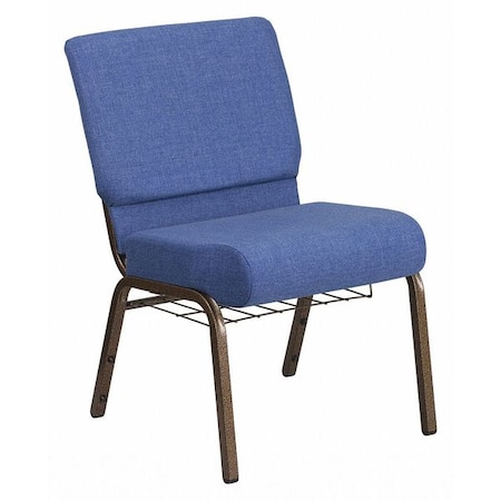 Flash Furniture Hercules Church Chair, Blue Back, 21-1/4 in W 25" L 33" H, Fabric Seat FD-CH0221-4-GV-BLUE-BAS-GG