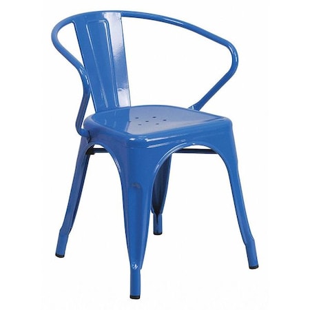 Flash Furniture Contemporary Chair, Blue Back, 21-1/2 in W 19" L 27-3/4" H, Integrated CH-31270-BL-GG