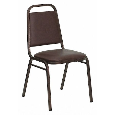 Flash Furniture Hercules Banquet Chair, Brown Back, 17-1/2 in W 20-1/4" L 34" H, Vinyl Seat FD-BHF-2-BN-GG