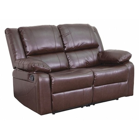 Flash Furniture Loveseat, 35" to 64" x 38", Upholstery Color: Brown BT-70597-LS-BN-GG
