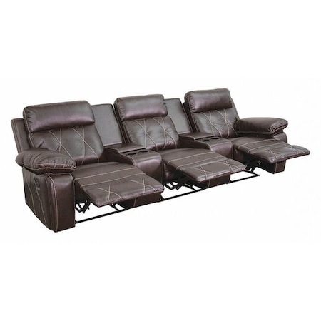 Flash Furniture Recliner, 37" to 66" x 40", Upholstery Color: Brown, Series: Reel Comfort BT-70530-3-BRN-GG