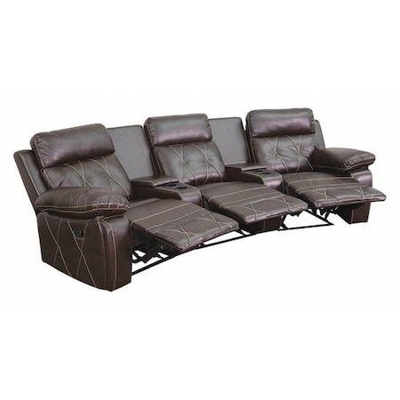 Flash Furniture Recliner, 37" to 66" x 40", Upholstery Color: Brown BT-70530-3-BRN-CV-GG