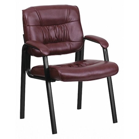 FLASH FURNITURE BurgundySide Reception Chair, 26"L36"H, Padded, LeatherSeat, ContemporarySeries BT-1404-BURG-GG