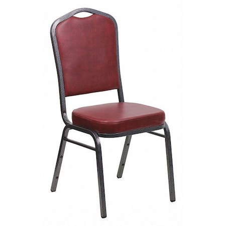 Flash Furniture Hercules Banquet Chair, 17-1/4 in W 20-1/4" L 38" H, Vinyl Seat FD-C01-SILVERVEIN-BURG-VY-GG
