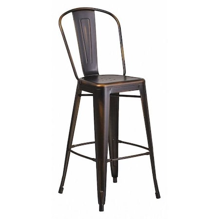 Flash Furniture Distressed Copper Metal Stool ET-3534-30-COP-GG