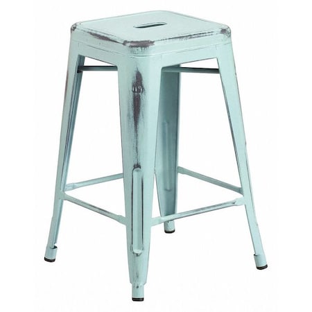 Flash Furniture 24" High Backless Green-Blue Counter Height Stool ET-BT3503-24-DB-GG
