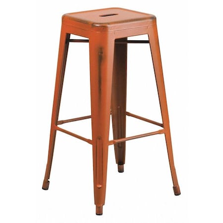 Flash Furniture 30" High Backless Aged Orange Metal Barstool ET-BT3503-30-OR-GG