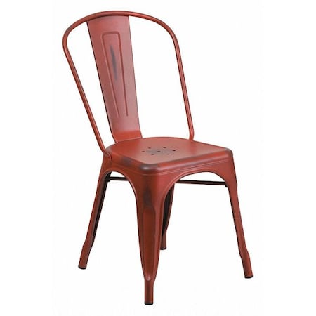 Flash Furniture Contemporary Stackable Chair, 17-3/4 in W 20" L 33-1/2" H ET-3534-RD-GG