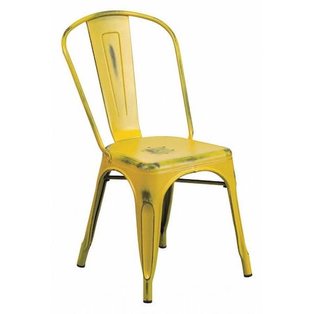 Flash Furniture Contemporary Stackable Chair, 17-3/4 in W 20" L 33-1/2" H ET-3534-YL-GG