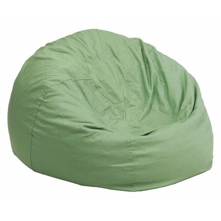 Flash Furniture Bean Bag Chair, 42"L19"H DG-BEAN-LARGE-SOLID-GRN-GG