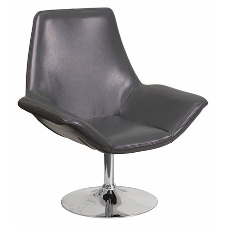 Flash Furniture Hercules Sabrina Side Reception Chair, 29" L 37-1/2" H, Integrated, Leather Seat CH-102242-GY-GG