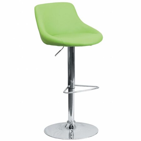 Flash Furniture Green Vinyl Barstool, Adj Height CH-82028-MOD-GRN-GG