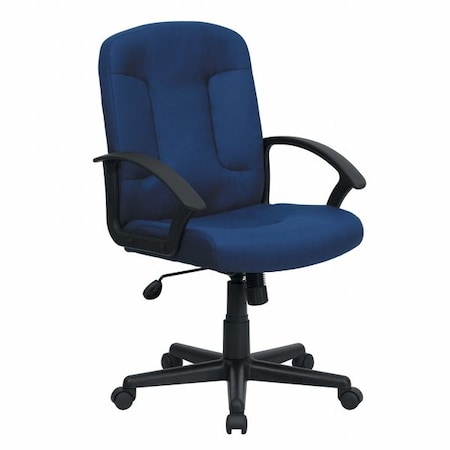 Flash Furniture Contemporary Chair Navy Mid-Back Exec Chair, Fixed Arms, 17-1/4" to 21-1/4" Height, Fabric, Navy GO-ST-6-NVY-GG