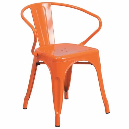Flash Furniture Contemporary Chair, 21-1/2 in W 19" L 27-3/4" H, Integrated CH-31270-OR-GG