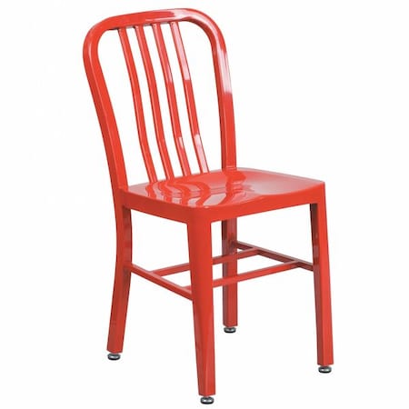 Flash Furniture Gael Commercial Grade Red Metal Indoor-Outdoor Chair CH-61200-18-RED-GG