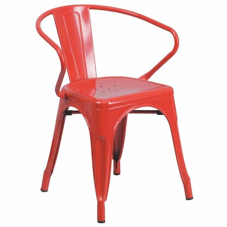 Flash Furniture Contemporary Chair, 21-1/2 in W 19" L 27-3/4" H, Integrated CH-31270-RED-GG