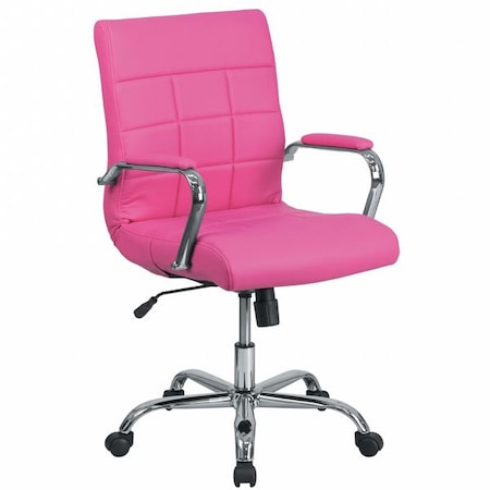 Flash Furniture Contemporary Chair Fixed Arms, 18-1/2" to 22-1/4" Height, Pink GO-2240-PK-GG