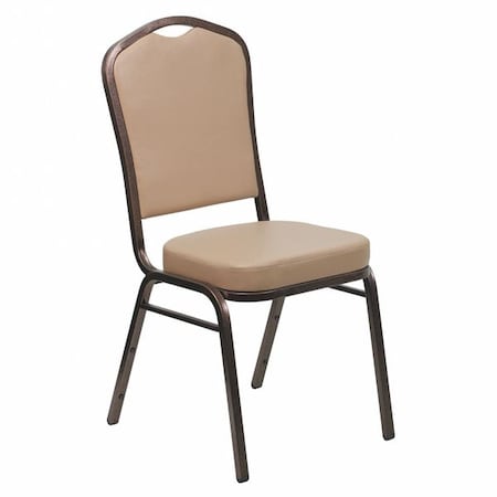 Flash Furniture Hercules Banquet Chair, Tan Back, 17-1/4 in W 20-1/4" L 38" H, Vinyl Seat FD-C01-COPPER-TN-VY-GG