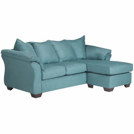 Flash Furniture Sage Microfiber Sofa Chaise, 62" x 40" FSD-1109SOFCH-SKY-GG