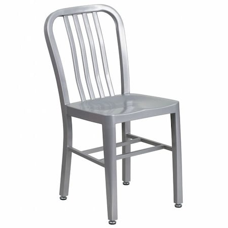 Flash Furniture Gael Commercial Grade Silver Metal Indoor-Outdoor Chair CH-61200-18-SIL-GG
