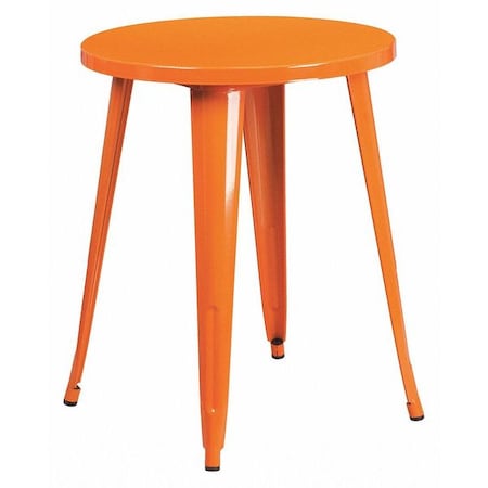 Flash Furniture Round 24" W, 24" L, 29" H, Metal Top, Orange CH-51080-29-OR-GG
