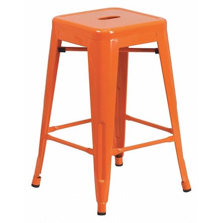 Flash Furniture 24" High Backless Orange Counter Height Stool CH-31320-24-OR-GG