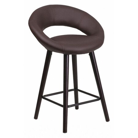 Flash Furniture Brown Vinyl Counter Stool, 24"H CH-152551-BRN-VY-GG