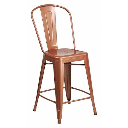Flash Furniture Coppr Metal Outdoor Stool, 24" ET-3534-24-POC-GG