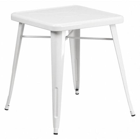Flash Furniture Square 27.75" W, 27.75" L, 29" H, Metal Top, White CH-31330-29-WH-GG