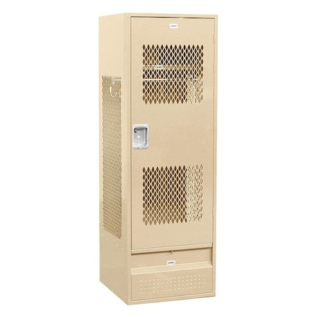 Salsbury Industries Gear Locker, 24Wx72Hx24D, Vented Door, Tan 72024TN-U