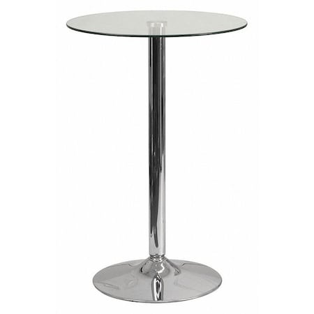 Flash Furniture Round 23.5" W, 23.5" L, 35.5" H, Glass, Clear CH-6-GG