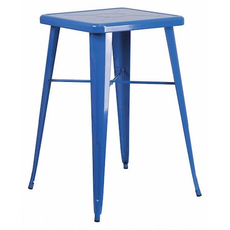 Flash Furniture Square 27.75" L, 27.75" W, 40" H, Metal Top, Blue CH-31330-BL-GG