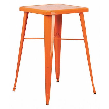 Flash Furniture Square 27.75" L, 27.75" W, 40" H, Metal Top, Orange CH-31330-OR-GG